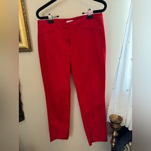 J Jill Red Cotton Mix Capri. Size 6